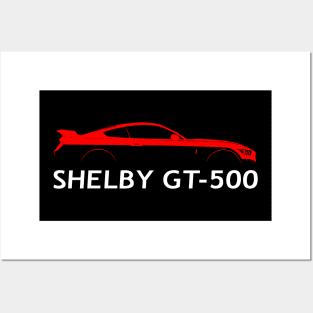 Shelby GT-500 silhouette Posters and Art